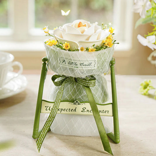 ROKR Floral Art: White Camellia DIY 3D Puzzle Model AF011