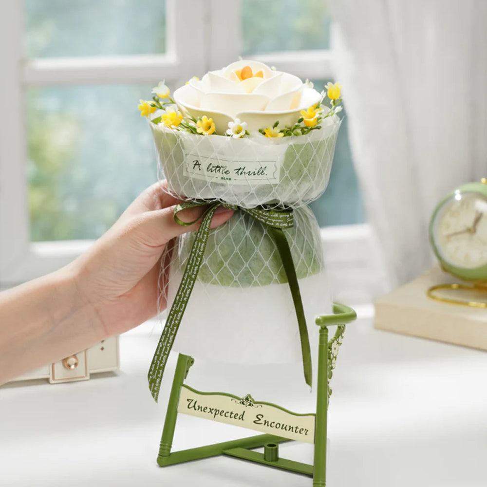 ROKR Floral Art: White Camellia DIY 3D Puzzle Model AF011