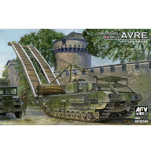 AFV Club 35342 Churchill Mk IV AVRE w/SBG Bridge 1:35 Model Kit