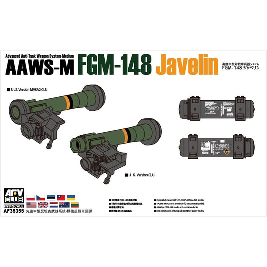 AFV Club 35355 US/UK AAWS-M FGM-148 Javelin Anti-Tank Weapon 1:35 Model Kit