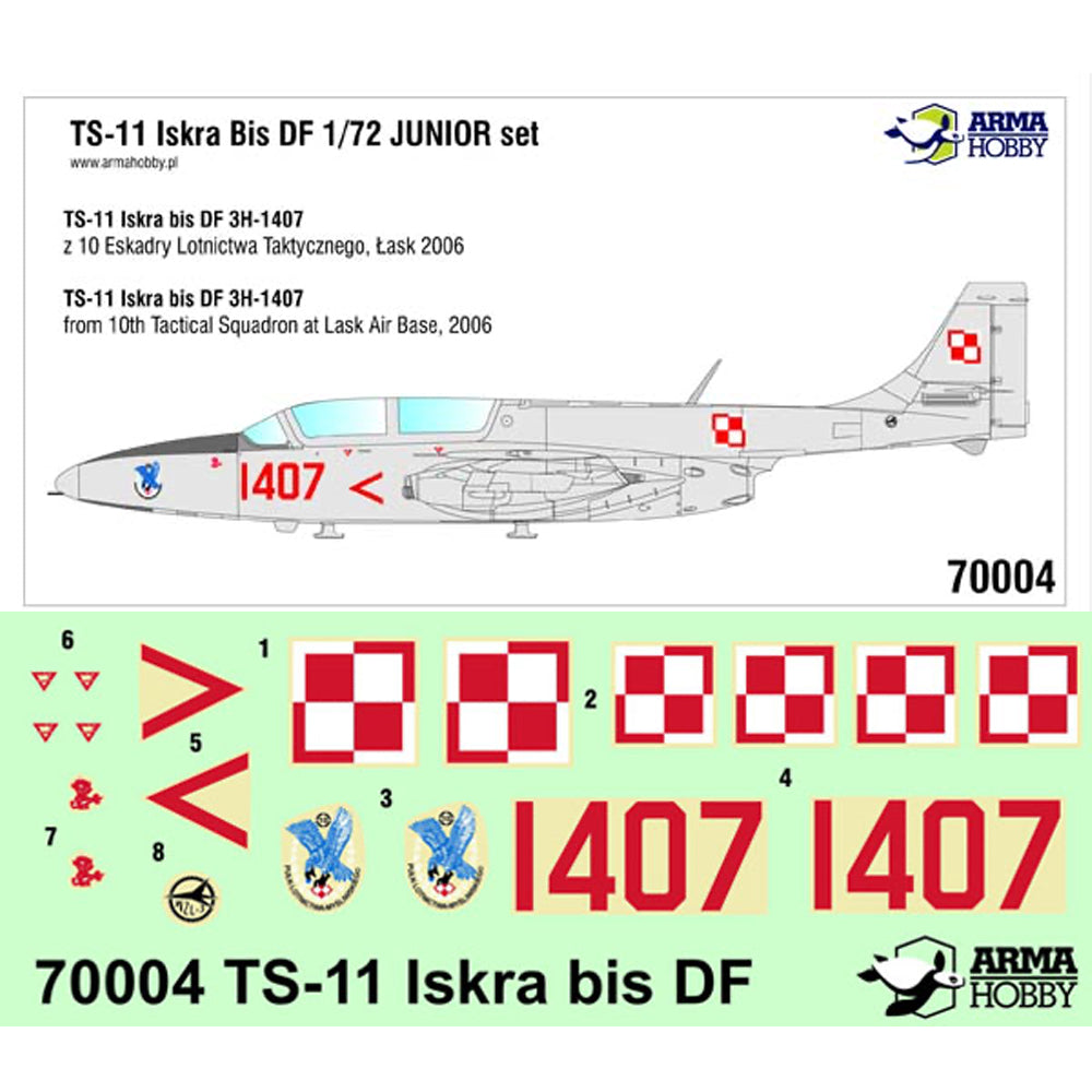 Arma Hobby 70004 PZL TS-11 'Iskra' bis DF Junior Set 1:72 Model Kit