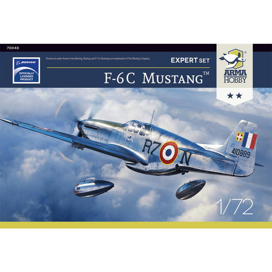 Arma Hobby 70040 North-American F-6C Mustang Expert Set 1:72 Plastic Model Kit