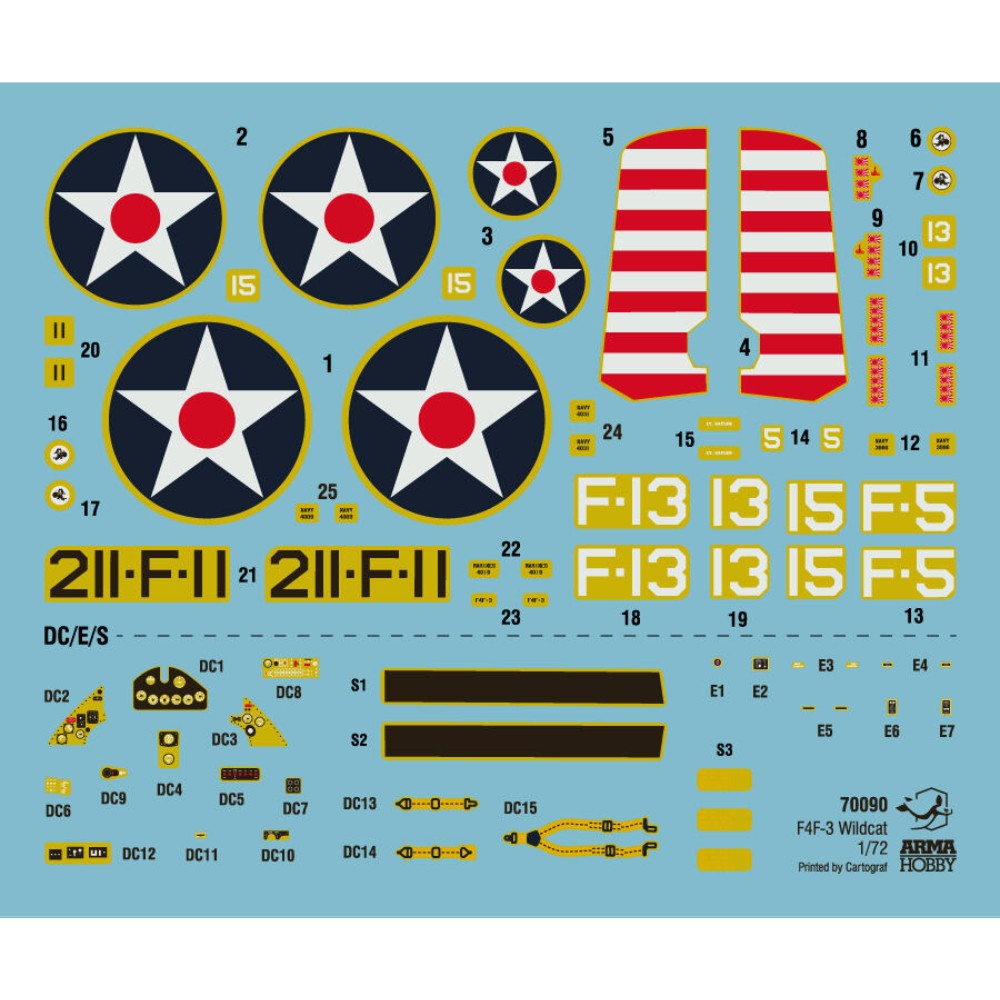 Arma Hobby 70090 F4F-3 Wildcat Carrier Based Fighter 1:72 Model Kit