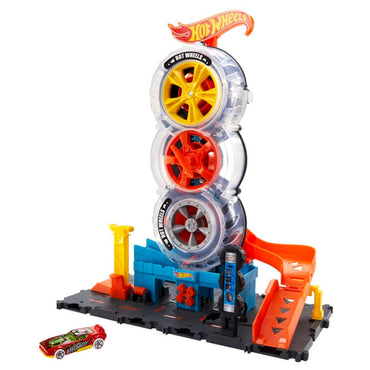 Hot Wheels City Super Twist Tyre Shop Playset & Car HDP02