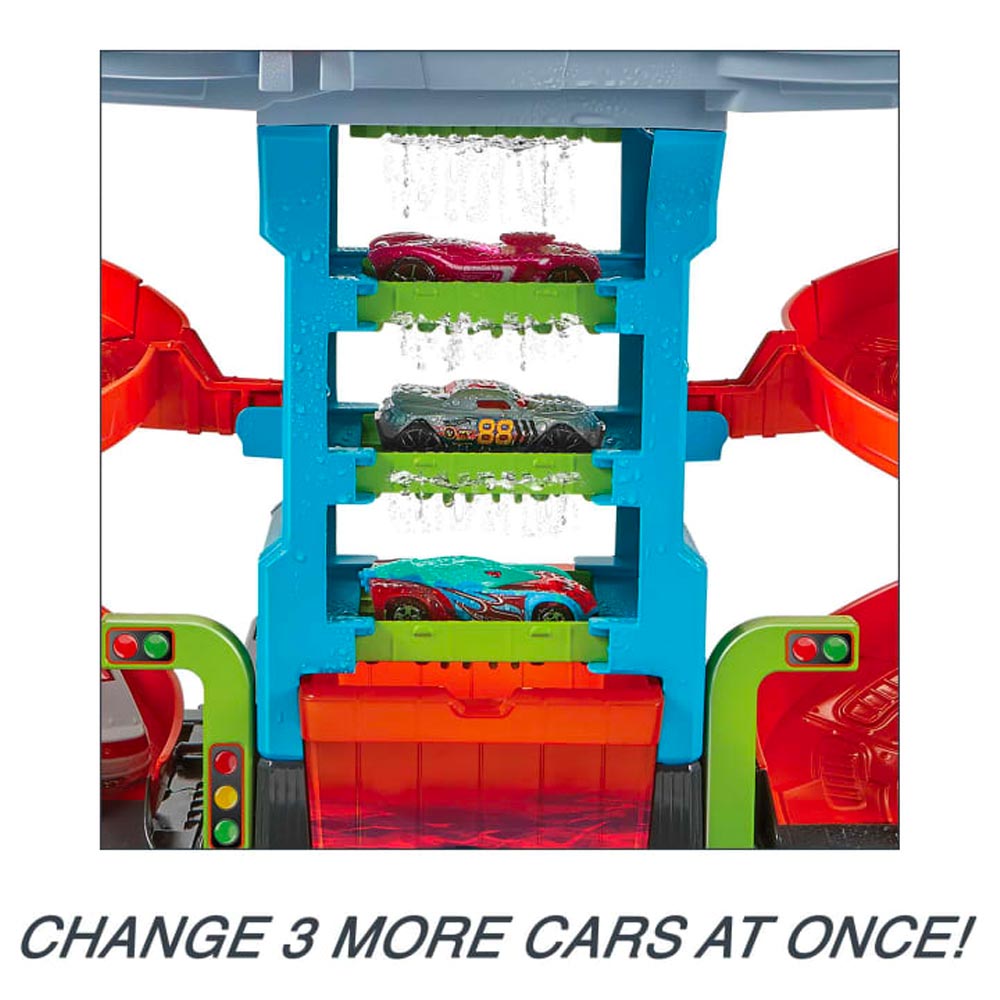 Hot Wheels Mega Tower Car Wash Toy Colour-Shifters HDP05