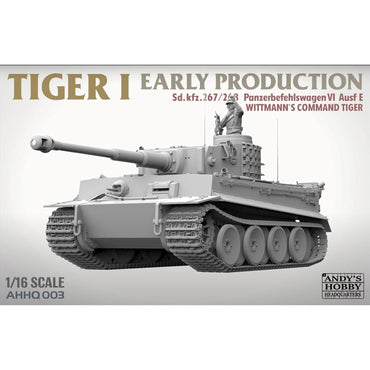Andy's Hobby HQ Tiger I Early Tank 3-in-1 1:16 Plastic Model Kit AHHQ003 Takom