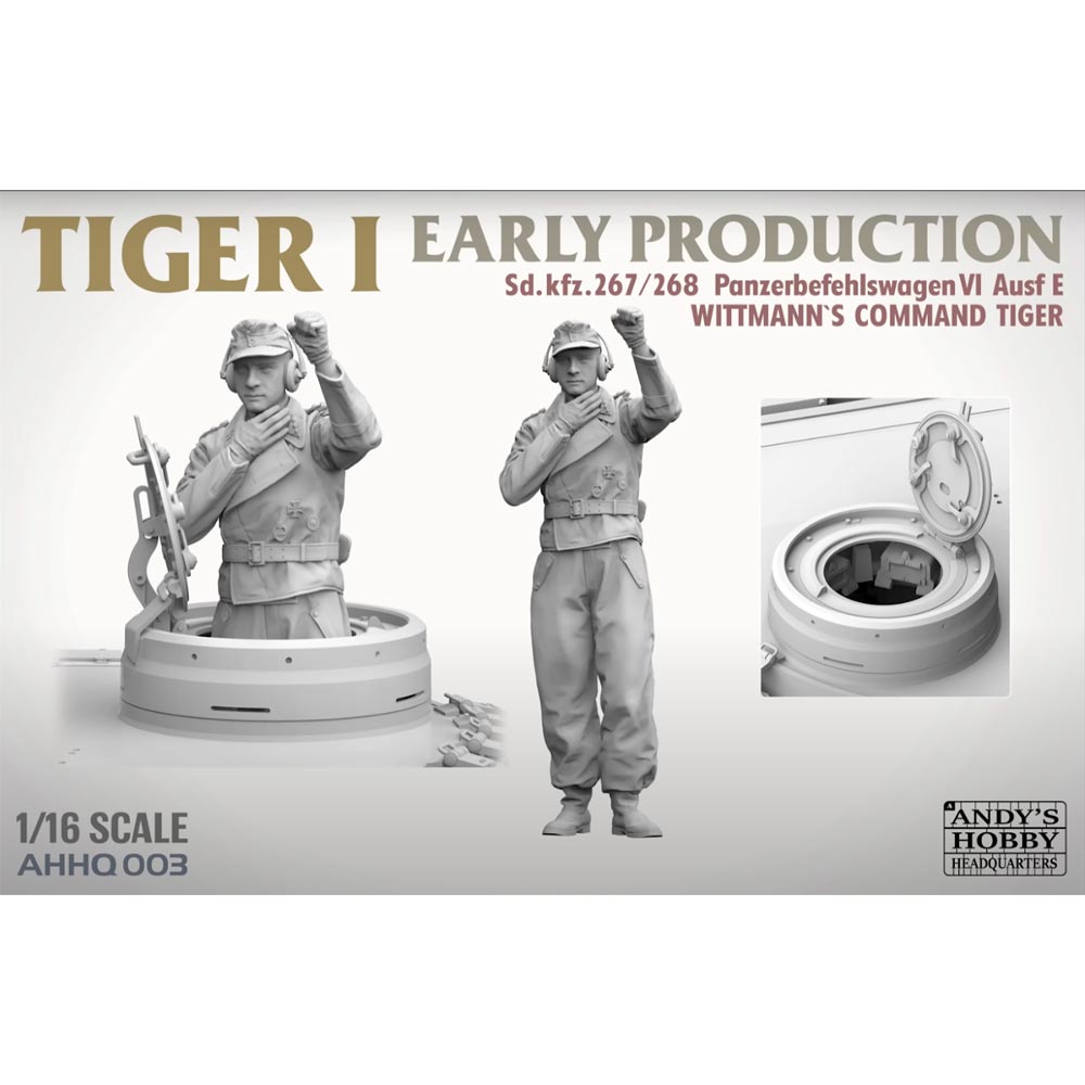 Andy's Hobby HQ Tiger I Early Tank 3-in-1 1:16 Plastic Model Kit AHHQ003 Takom