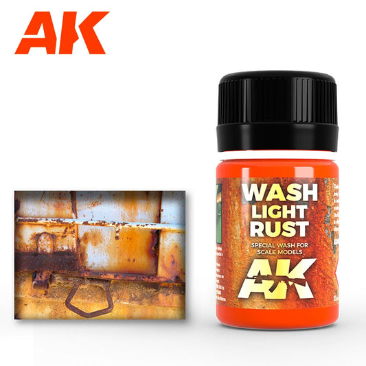 AK Interactive 46 Light Rust Wash 35ml Enamel Weathering