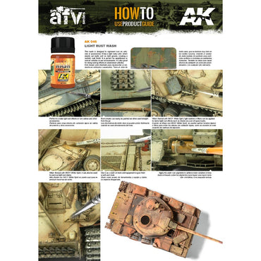 AK Interactive 46 Light Rust Wash 35ml Enamel Weathering