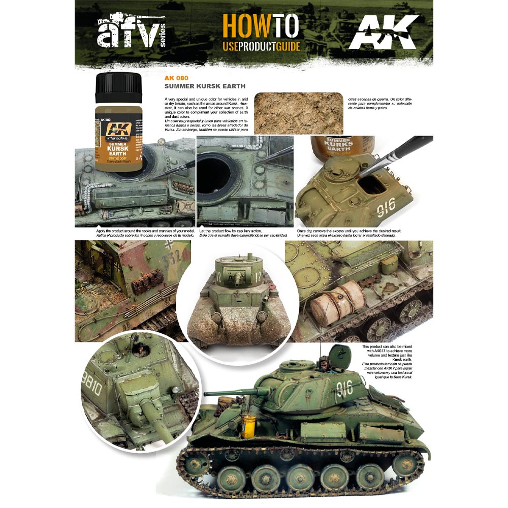 AK Interactive 80 Summer Kursk Earth Effects 35ml Enamel Weathering