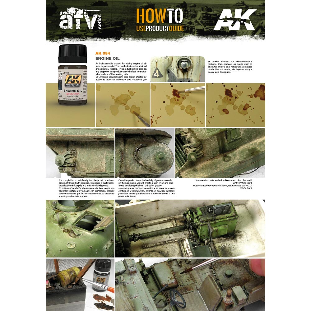 AK Interactive 84 Fresh Engine Oil 35ml Enamel Weathering