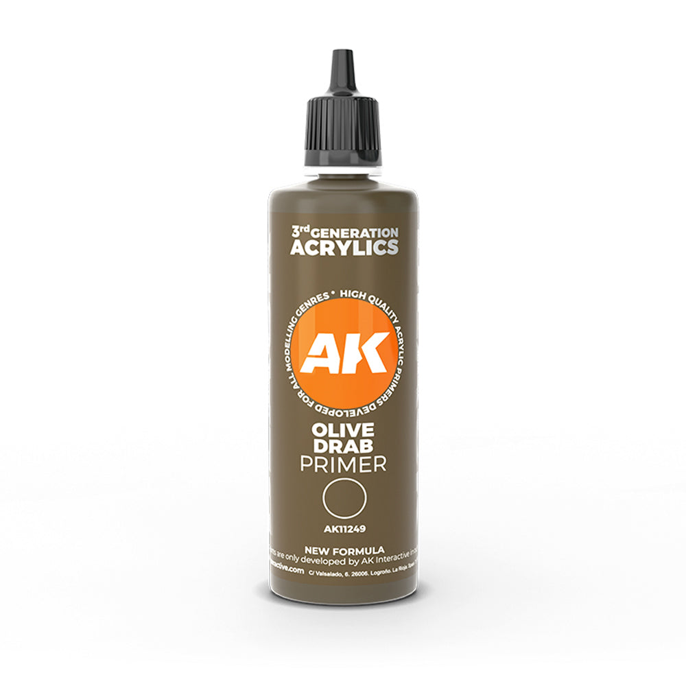 AK Interactive 11249 Olive Drab Surface Primer 100ml