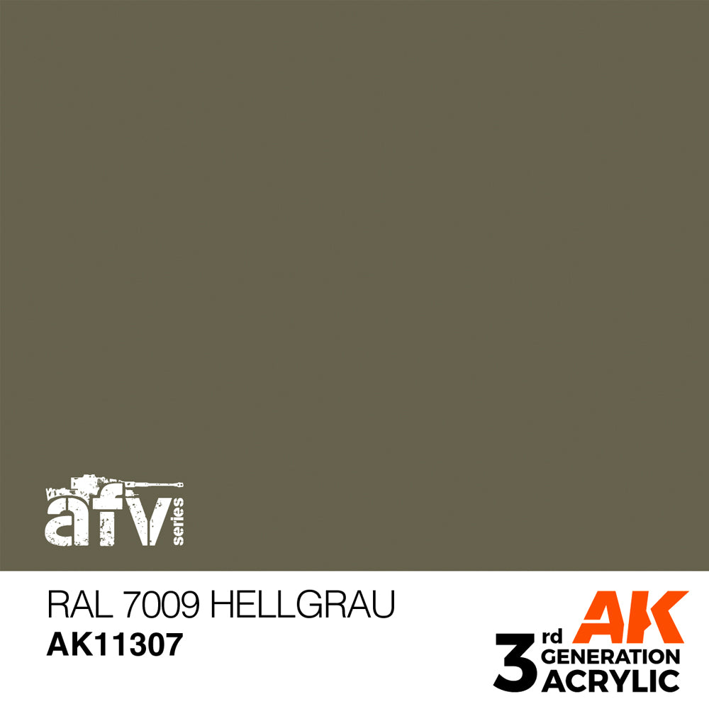 AK Interactive 11307 RAL 7009 Hellgrau 17ml AFV 3G Acrylic Model Paint