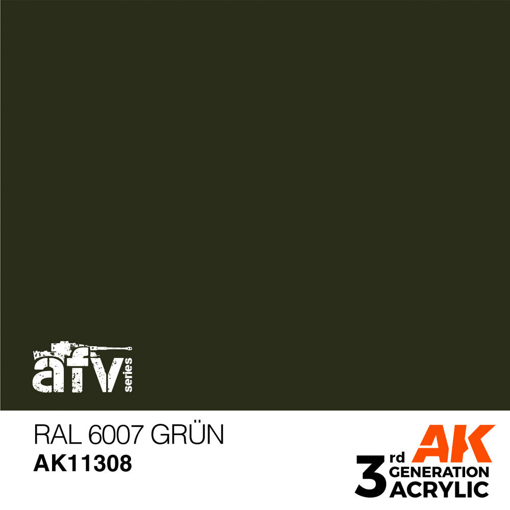 AK Interactive 11308 RAL 6007 Grün 17ml AFV 3G Acrylic Model Paint