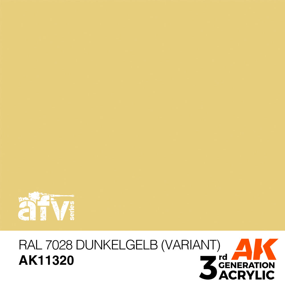 AK Interactive 11320 RAL 7028 Dunkelgelb (Variant) 17ml AFV 3G Acrylic Model Paint