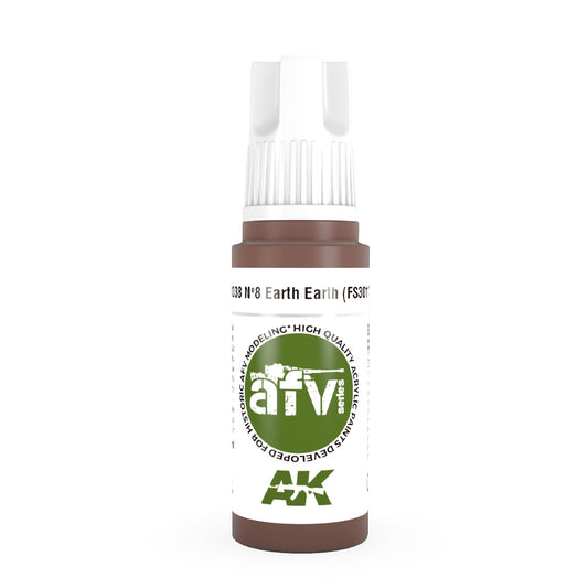 AK Interactive 11338 Nº8 Earth Red (FS30117) 17ml AFV 3G Acrylic Model Paint