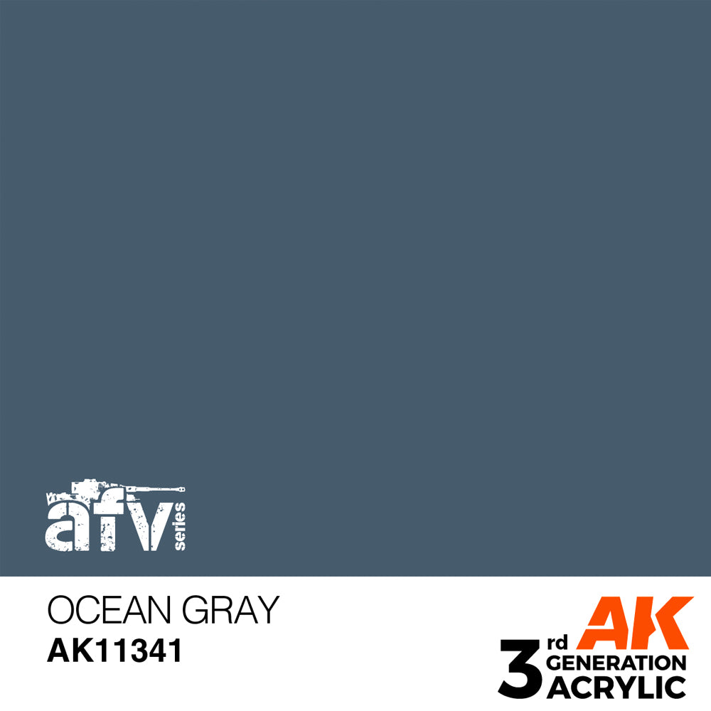 AK Interactive 11341 Ocean Gray (FS35164) 17ml AFV 3G Acrylic Model Paint