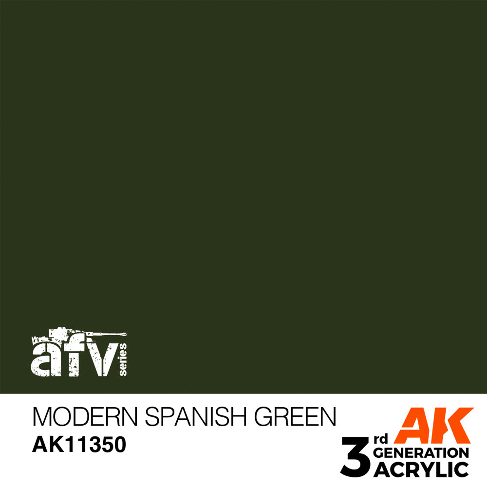 AK Interactive 11350 Modern Spanish Green 17ml AFV 3G Acrylic Model Paint