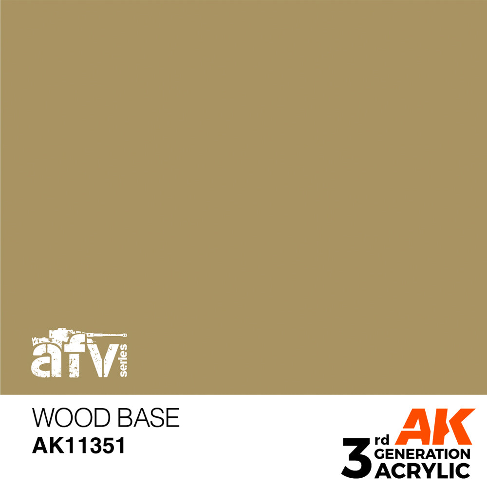 AK Interactive 11351 Wood Base 17ml AFV 3G Acrylic Model Paint