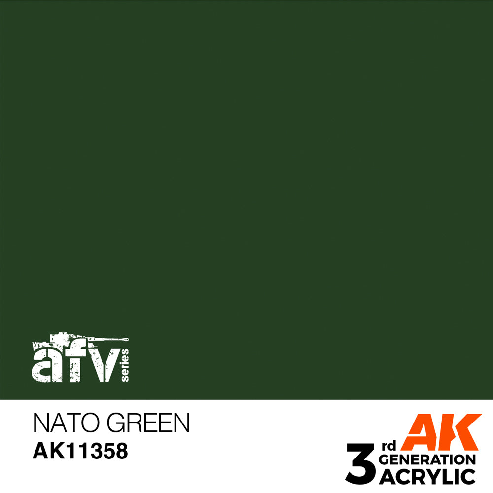 AK Interactive 11358 NATO Green 17ml AFV 3G Acrylic Model Paint