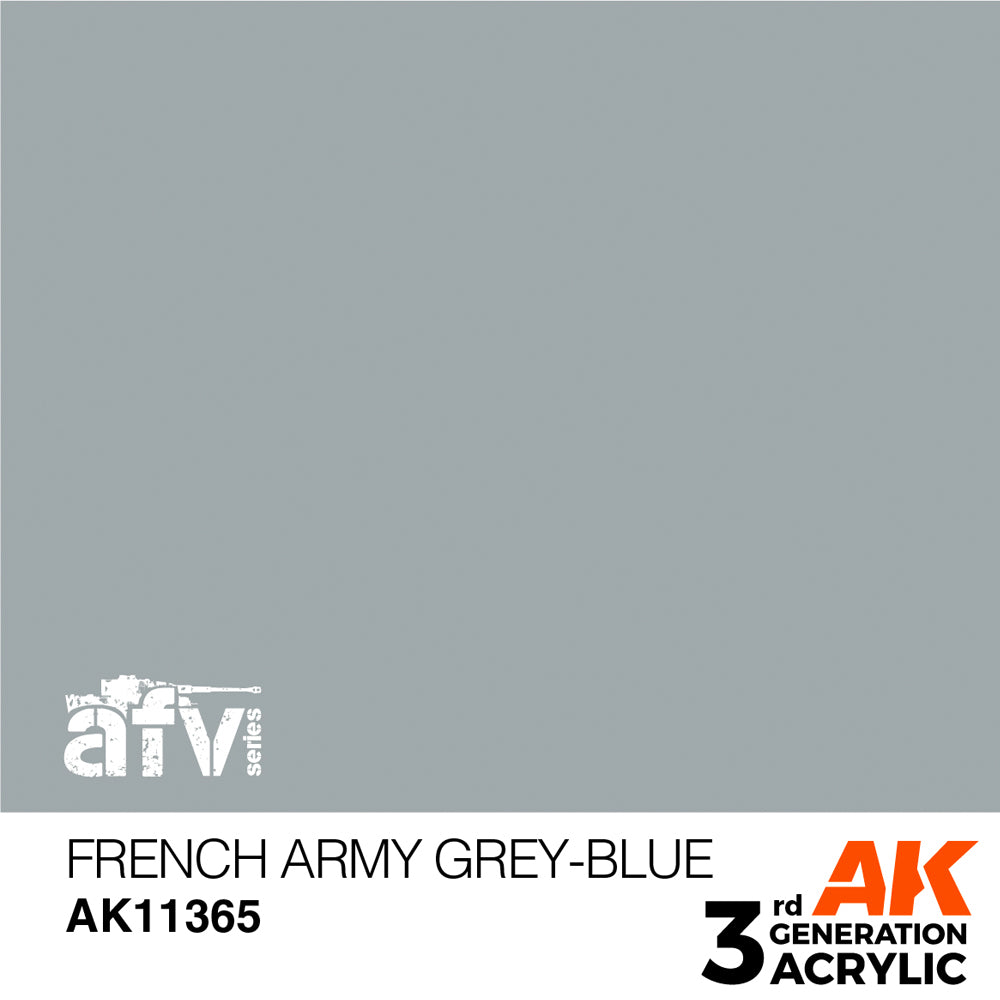 AK Interactive 11365 French Army Grey-Blue 17ml AFV 3G Acrylic Model Paint
