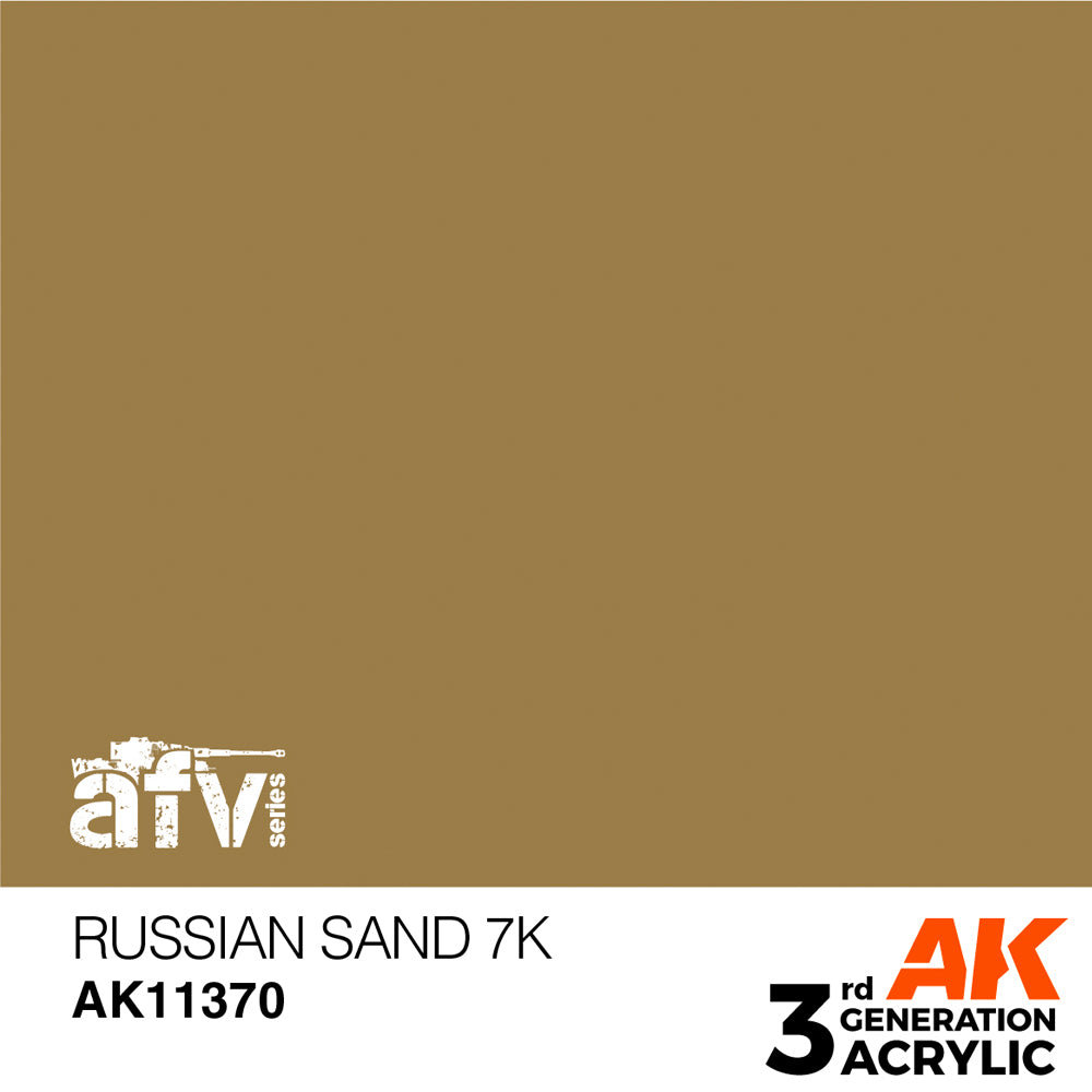 AK Interactive 11370 Russian Sand 7K 17ml AFV 3G Acrylic Model Paint