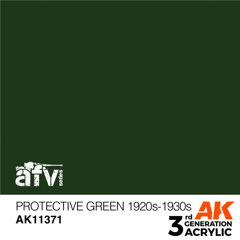 AK Interactive 11371 Protective Green 1920s-1930s 17ml AFV 3G Acrylic Paint