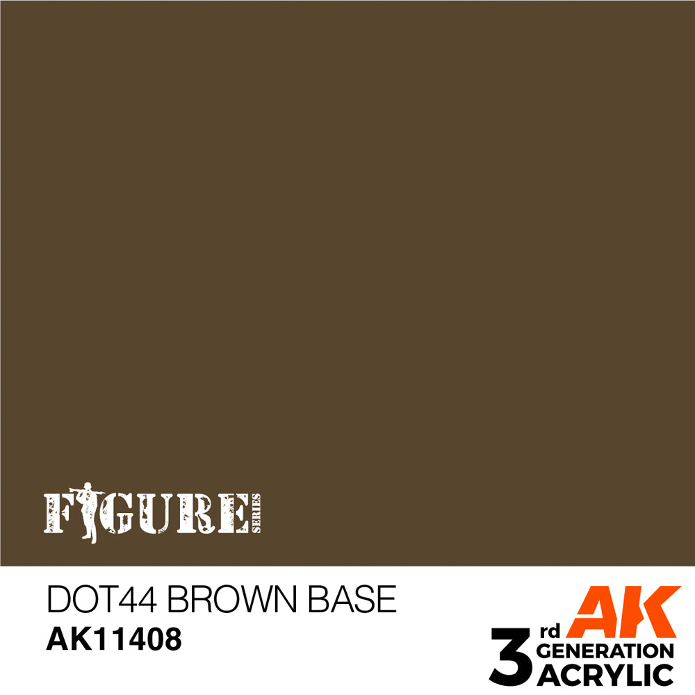 AK Interactive 11408 DOT44 Brown Base 17ml 3G Acrylic Model Paint