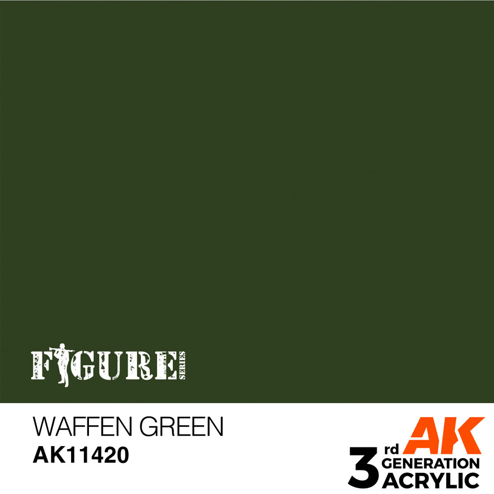 AK Interactive 11420 Waffen Green 17ml 3G Acrylic Model Paint