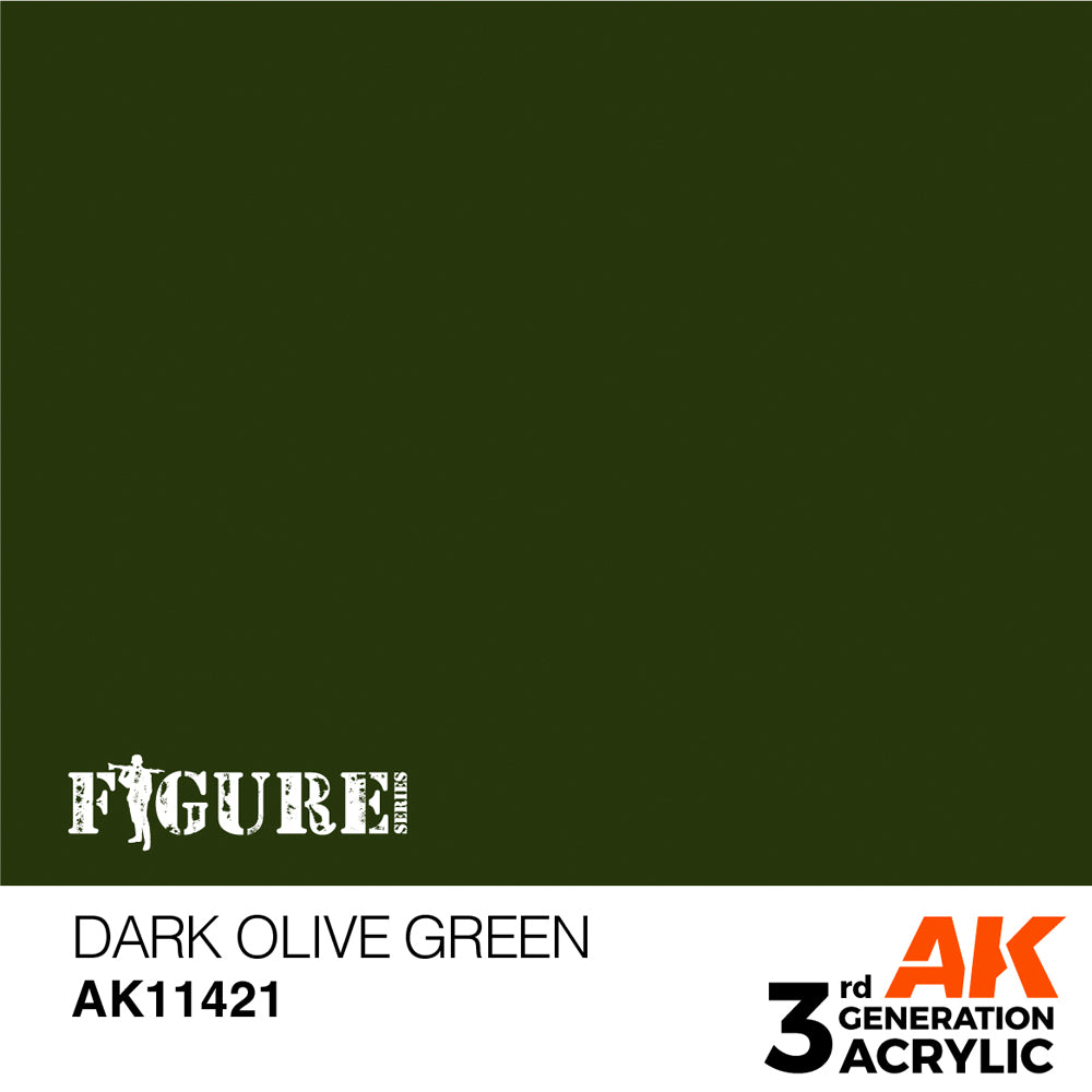 AK Interactive 11421 Dark Olive Green 17ml 3G Acrylic Model Paint