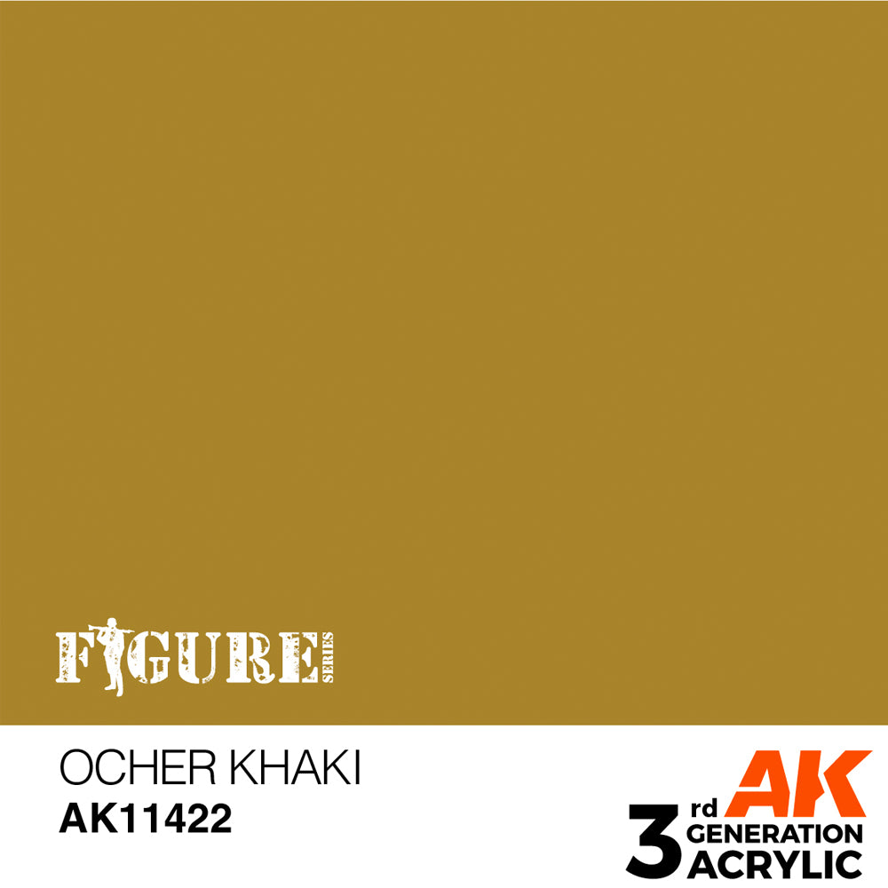 AK Interactive 11422 Ocher Khaki 17ml 3G Acrylic Model Paint