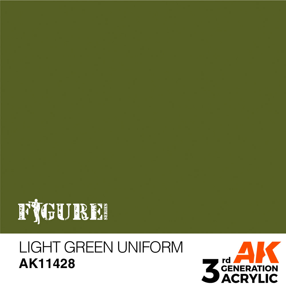 AK Interactive 11428 Light Green Uniform 17ml 3G Acrylic Model Paint