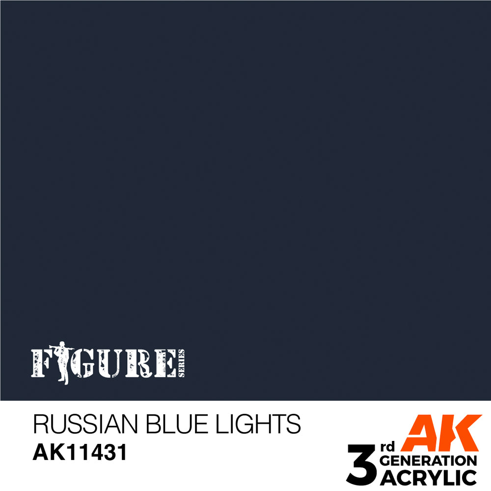 AK Interactive 11431 Russian Blue Lights 17ml 3G Acrylic Model Paint