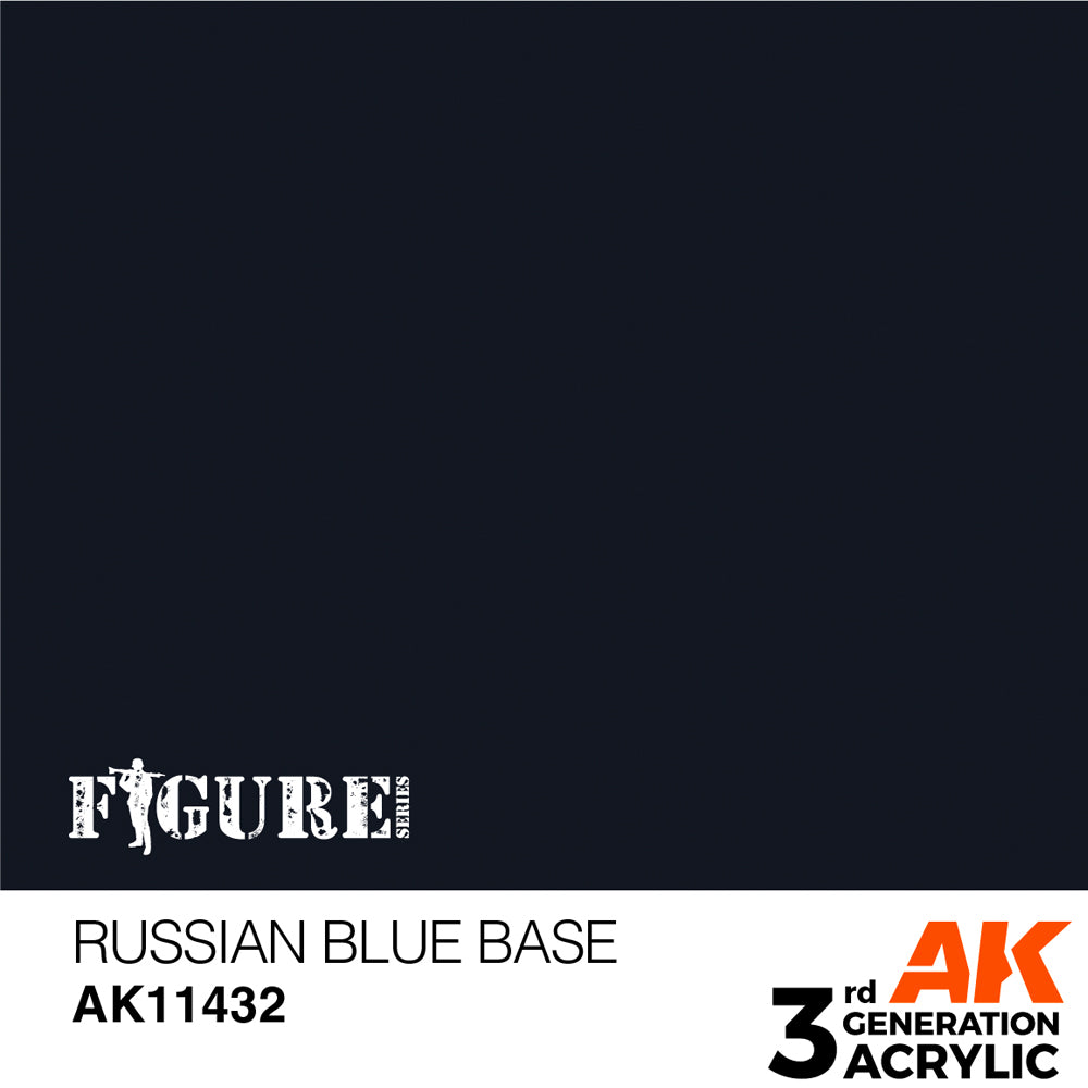 AK Interactive 11432 Russian Blue Base 17ml 3G Acrylic Model Paint