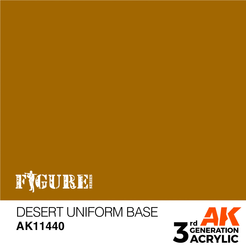 AK Interactive 11440 Desert Uniform Base 17ml 3G Acrylic Model Paint