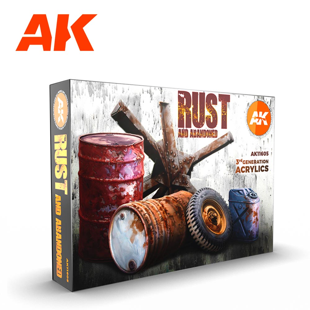 AK Interactive 11605 Rust and Abandoned Acrylic Paint Set