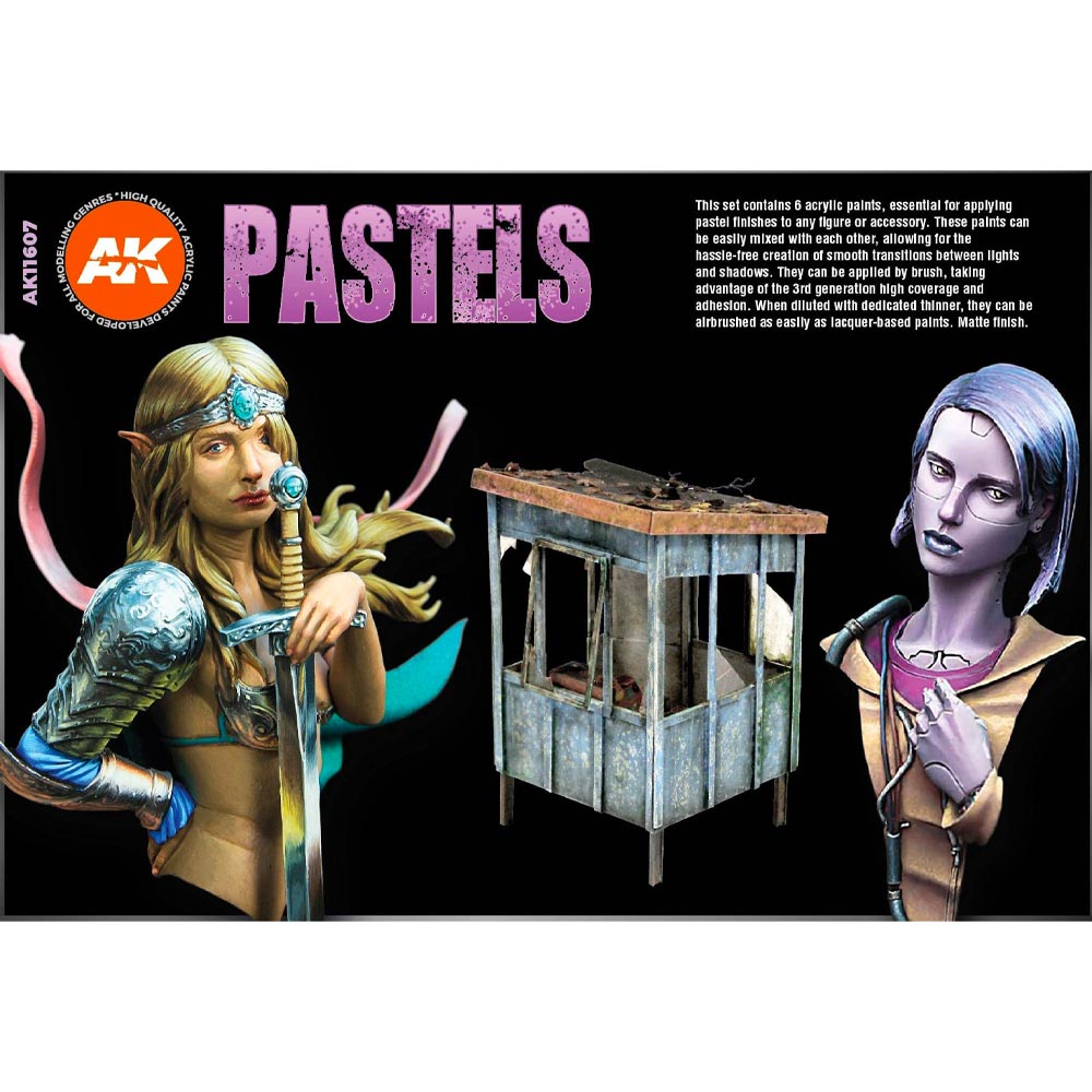 AK Interactive 11607 Pastels Colours Acrylic Paint Set