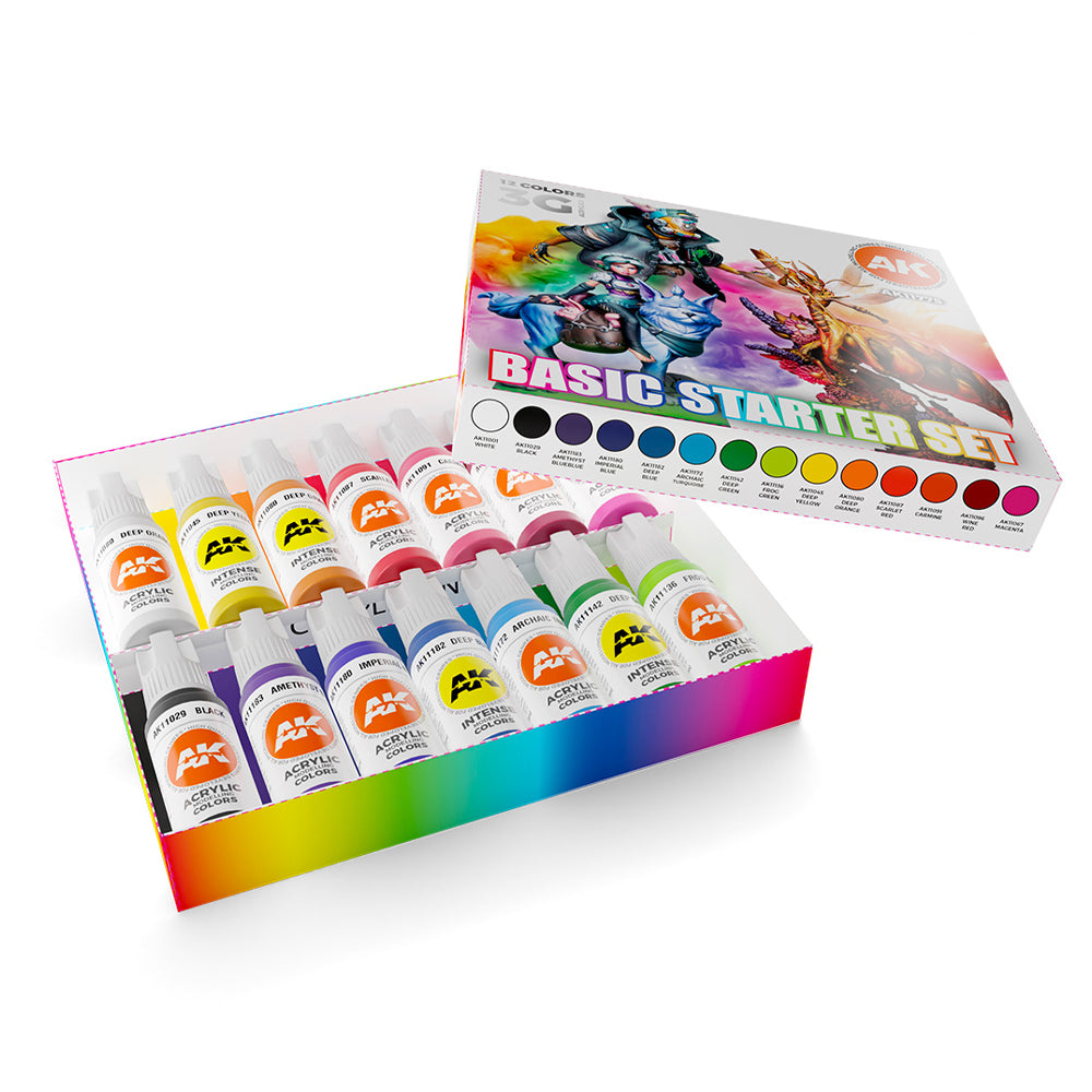 AK Interactive 3rd Gen. Basic Starter Acrylic Paint Set AK11775