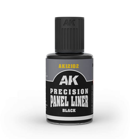 AK Interactive 12102 Precision Panel Liner- Black 30ml