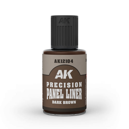 AK Interactive 12104 Precision Panel Liner - Dark Brown 30ml