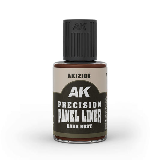 AK Interactive 12106 Precision Panel Liner - Dark Rust 30ml
