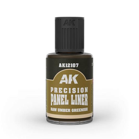 AK Interactive 12107 Precision Panel Liner - Raw Umber Greenish 30ml