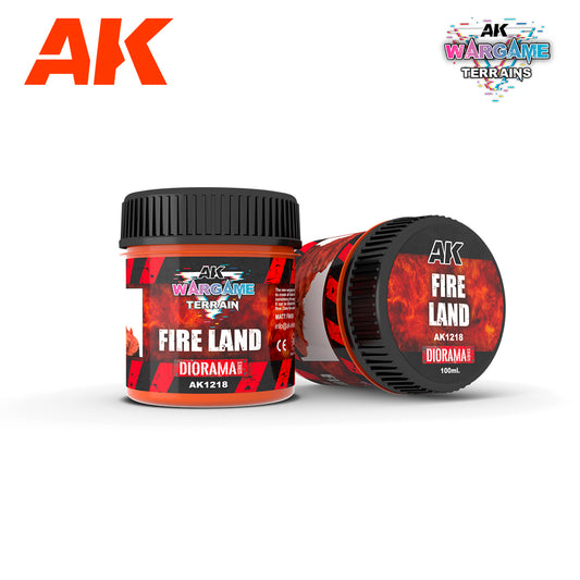 AK Interactive 1218 Fire Land 100ml Wargame Terrain Diorama