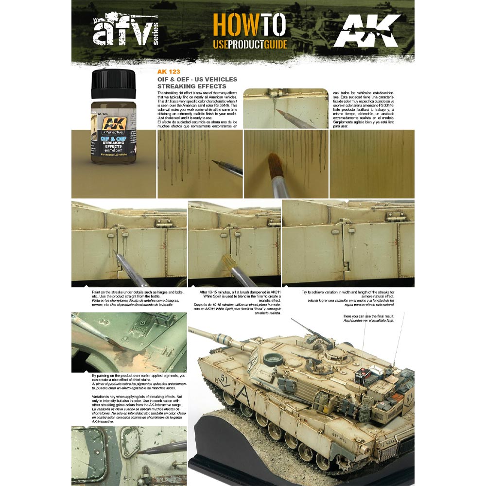 AK Interactive 123 Streaking Effects For OIF/OEF US Vehicles 35ml Enamel