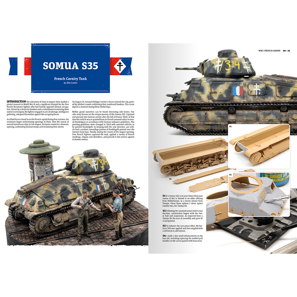 AK Interactive 130027 WWII French Armor Painting & Weathering Guide Book