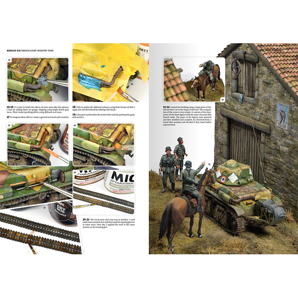 AK Interactive 130027 WWII French Armor Painting & Weathering Guide Book