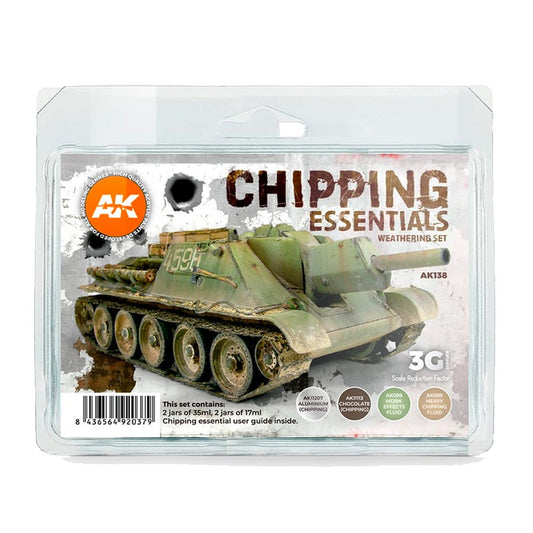 AK Interactive 138 Chipping Essentials Weathering Set