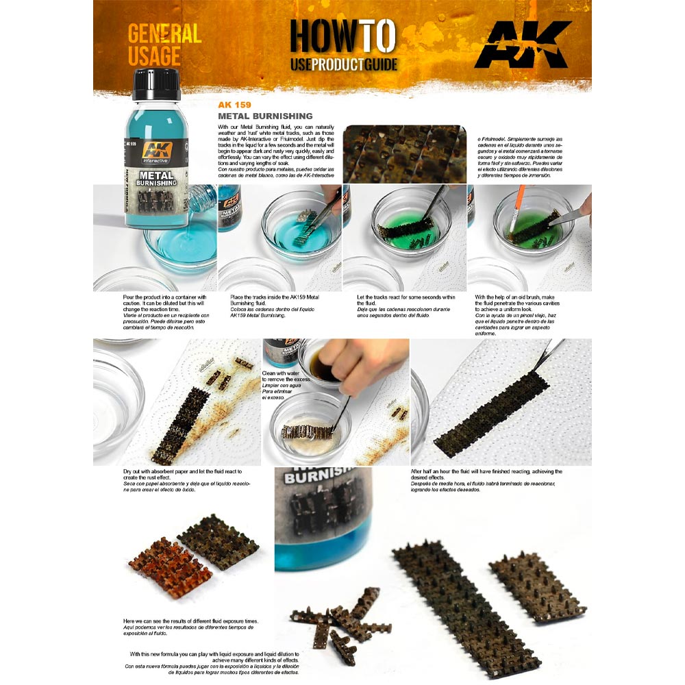 AK Interactive 159 Metal Burnishing Fluid Model Weathering 100ml