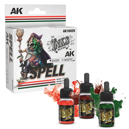 AK Interactive 16029 Inks: Spell - 3-Bottle Set