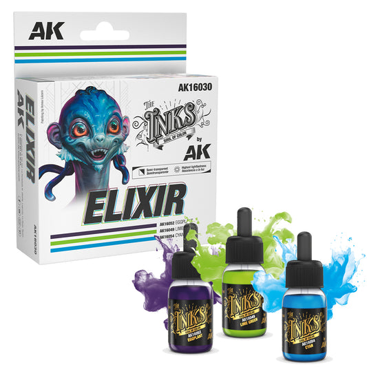 AK Interactive 16030 Inks: Elixir - 3-Bottle Set